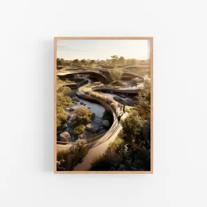 Elevated Waterside Symphony: Pathways Amidst Nature's Melody