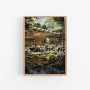 Elegant Waterscape Dwelling: Modern Home Engulfing the Water's Beauty